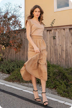 Load image into Gallery viewer, Journey of Love Midi Dress in Taupe
