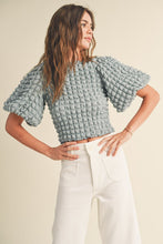 Load image into Gallery viewer, Andiamo Textured Top in Dusty Blue
