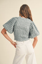 Load image into Gallery viewer, Andiamo Textured Top in Dusty Blue
