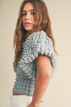 Load image into Gallery viewer, Andiamo Textured Top in Dusty Blue
