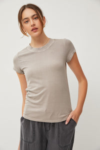 Back to Basics Tee in Grey Brown