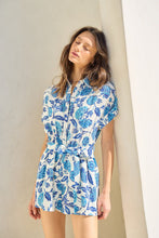 Load image into Gallery viewer, Into the Blues Poplin Romper
