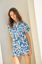 Load image into Gallery viewer, Into the Blues Poplin Romper
