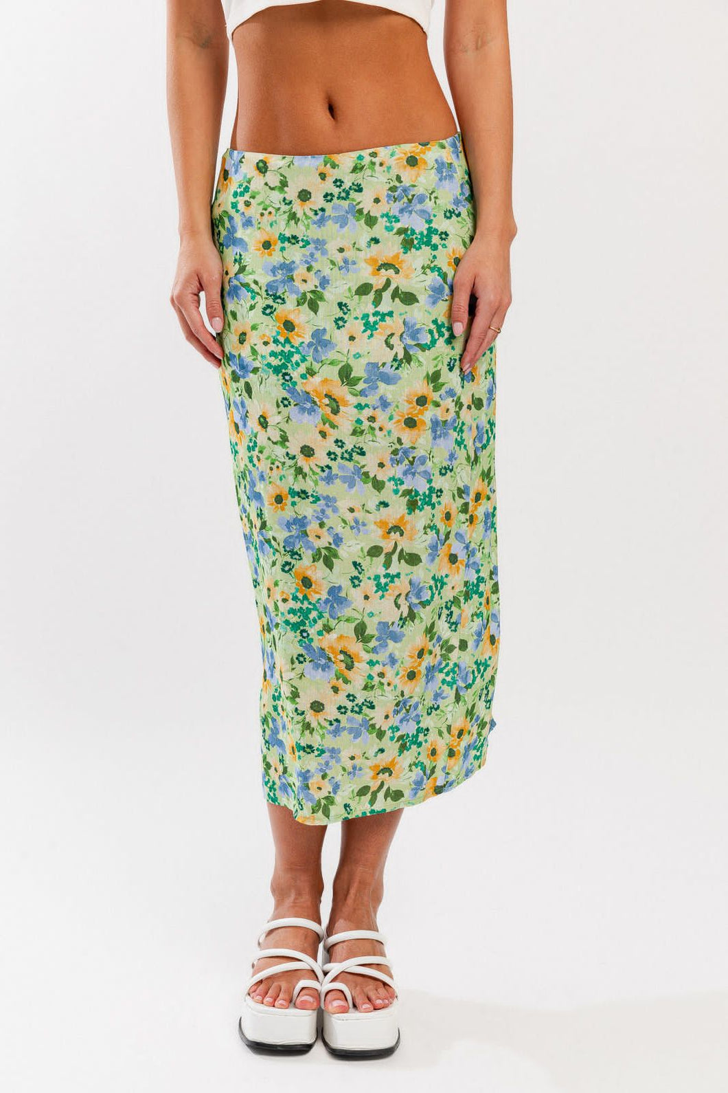 Fresh Bloom Midi Skirt