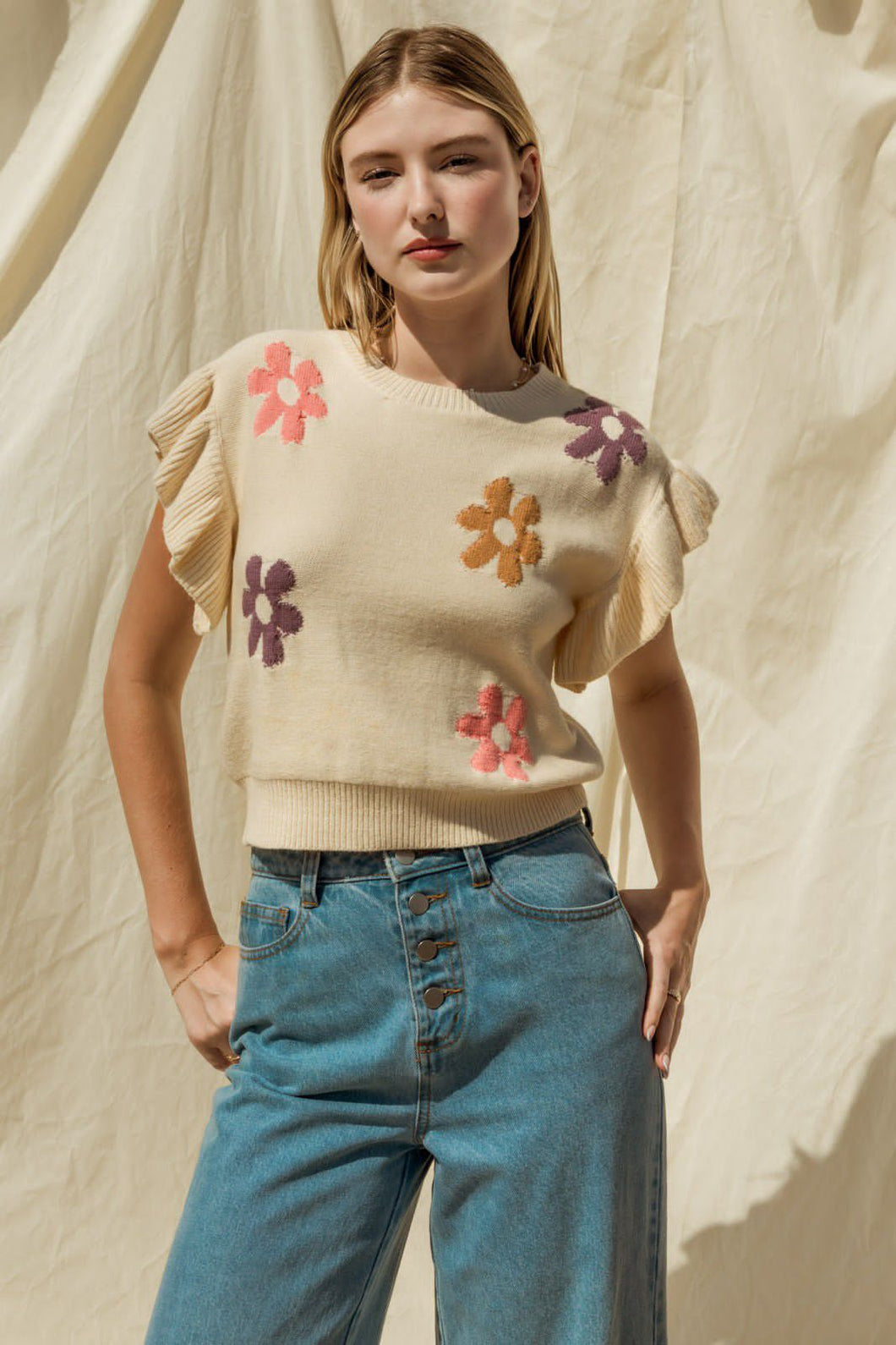 Daisy Pop Knit Top