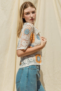 Here Comes The Sun Crochet Top