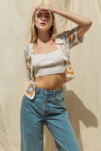 Here Comes The Sun Crochet Top