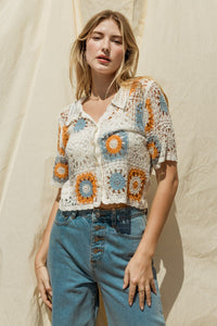 Here Comes The Sun Crochet Top