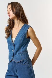 Effortless Cool Denim Vest