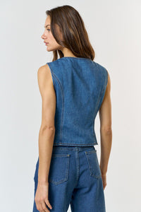 Effortless Cool Denim Vest