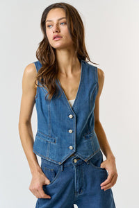 Effortless Cool Denim Vest