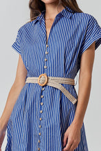 Load image into Gallery viewer, French Riviera Belted Midi Dress
