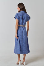 Load image into Gallery viewer, French Riviera Belted Midi Dress
