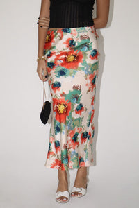 Art of Bloom Silk Slip Skirt