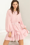 Loving the Look Belted Dress in Pink