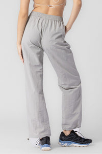 Grey Nylon Parachute Pants