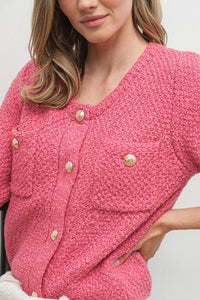 Parisian Chic Pink Cardi