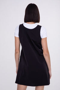 Layer Up Cargo Dress in Black