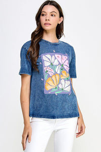 Denim Bloom Tee