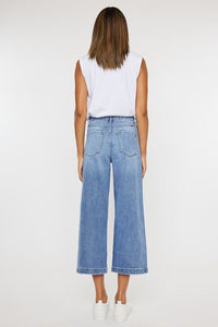 High Rise Wide Leg Cropped Jeans