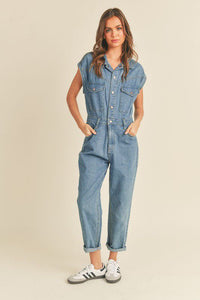 Denim Utility Jumpsuit