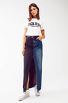 Gemini Denim Maxi Skirt