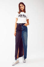 Load image into Gallery viewer, Gemini Denim Maxi Skirt
