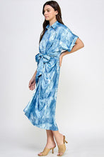 Load image into Gallery viewer, Illusion Denim Tie Waist Dress
