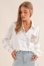 Load image into Gallery viewer, Silky Pocket Jewel Blouse
