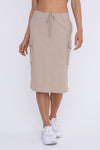 Cargo Midi Skirt in Khaki