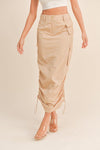 Beige Pocket Cargo Skirt