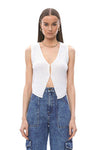 Kendall White Knit Vest