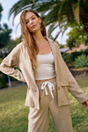 Beige Linen Blazer