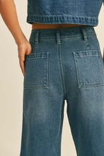 Load image into Gallery viewer, Washed Denim Marine Pants
