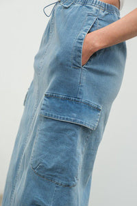 Cargo Vibes Denim Skirt