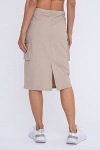 Cargo Midi Skirt in Khaki