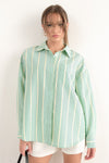 Banana Green Oversized Poplin Shirt