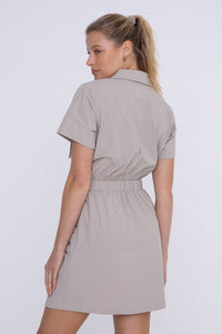 Cool Cargo Dress in Tan