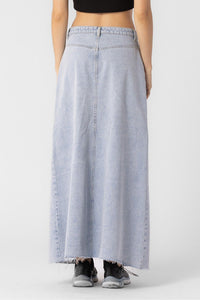 Pocket Denim Maxi Skirt