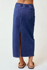 Denim Blue Maxi Skirt