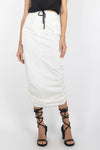 Ivory Pocket  Cargo Skirt