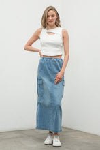 Load image into Gallery viewer, Cargo Vibes Denim Skirt
