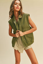 Load image into Gallery viewer, Washed Utility Vest in Olive
