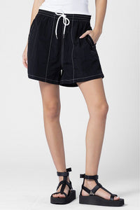 Nylon Contrast Stitch Shorts