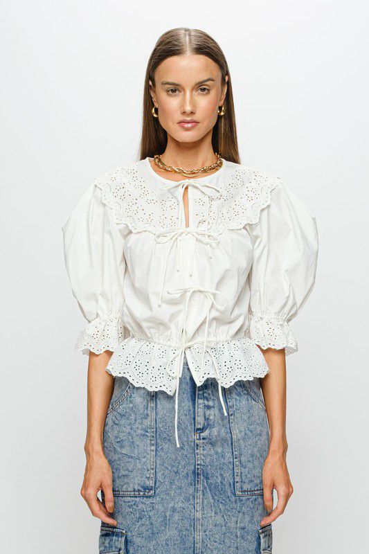 Emme Eyelet Blouse