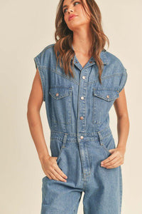 Denim Utility Jumpsuit