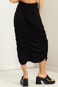 Match my Vibe Black Parachute Skirt