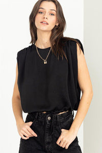 Flirty Vibe Black Top