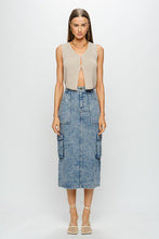 Load image into Gallery viewer, Kylie Denim Cargo Skirt
