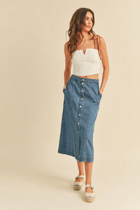 Casual Stroll Denim Skirt